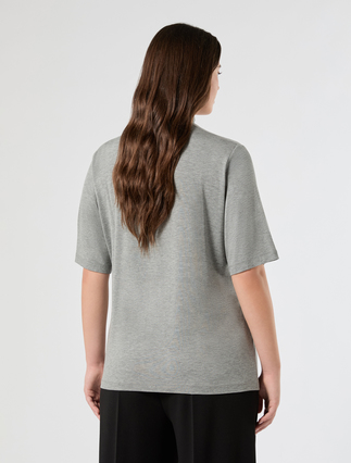 Cotton jersey T-shirt - MEDIUM GREY - Marina Rinaldi - 4