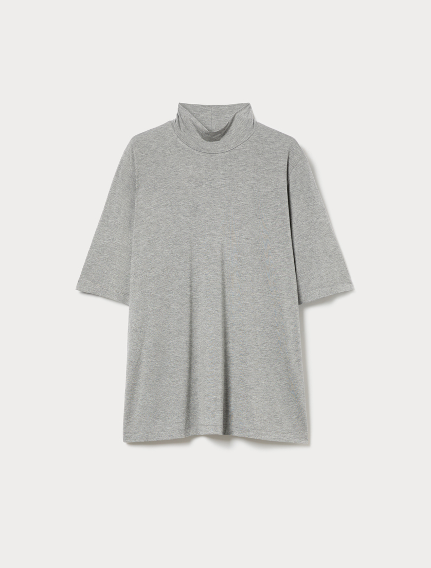 Cotton jersey T-shirt - MEDIUM GREY - Marina Rinaldi
