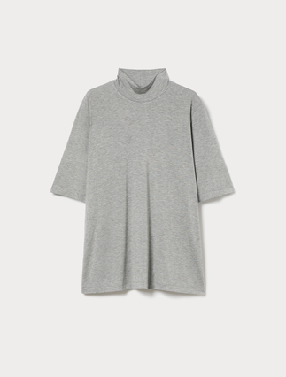 Cotton jersey T-shirt - MEDIUM GREY - Marina Rinaldi - 1