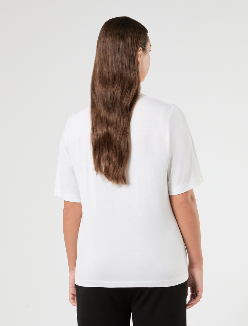 Cotton jersey T-shirt - WHITE - Marina Rinaldi - 4