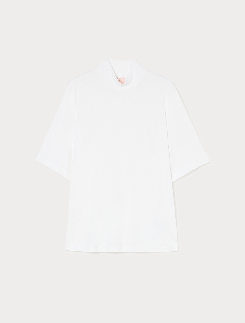 Cotton jersey T-shirt - WHITE - Marina Rinaldi
