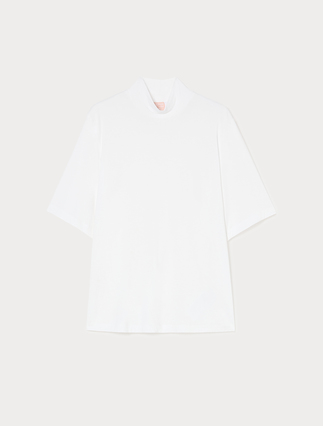 Cotton jersey T-shirt - WHITE - Marina Rinaldi - 1