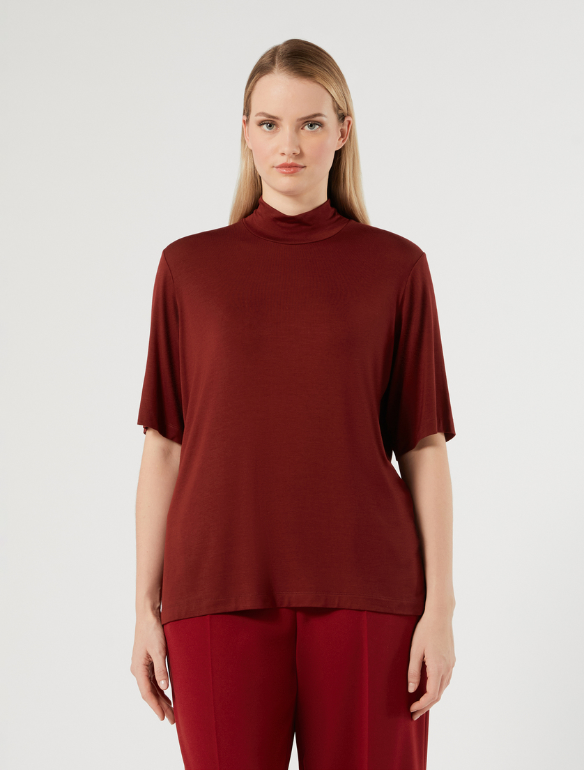 Cotton jersey T-shirt - BORDEAUX - Marina Rinaldi - 3