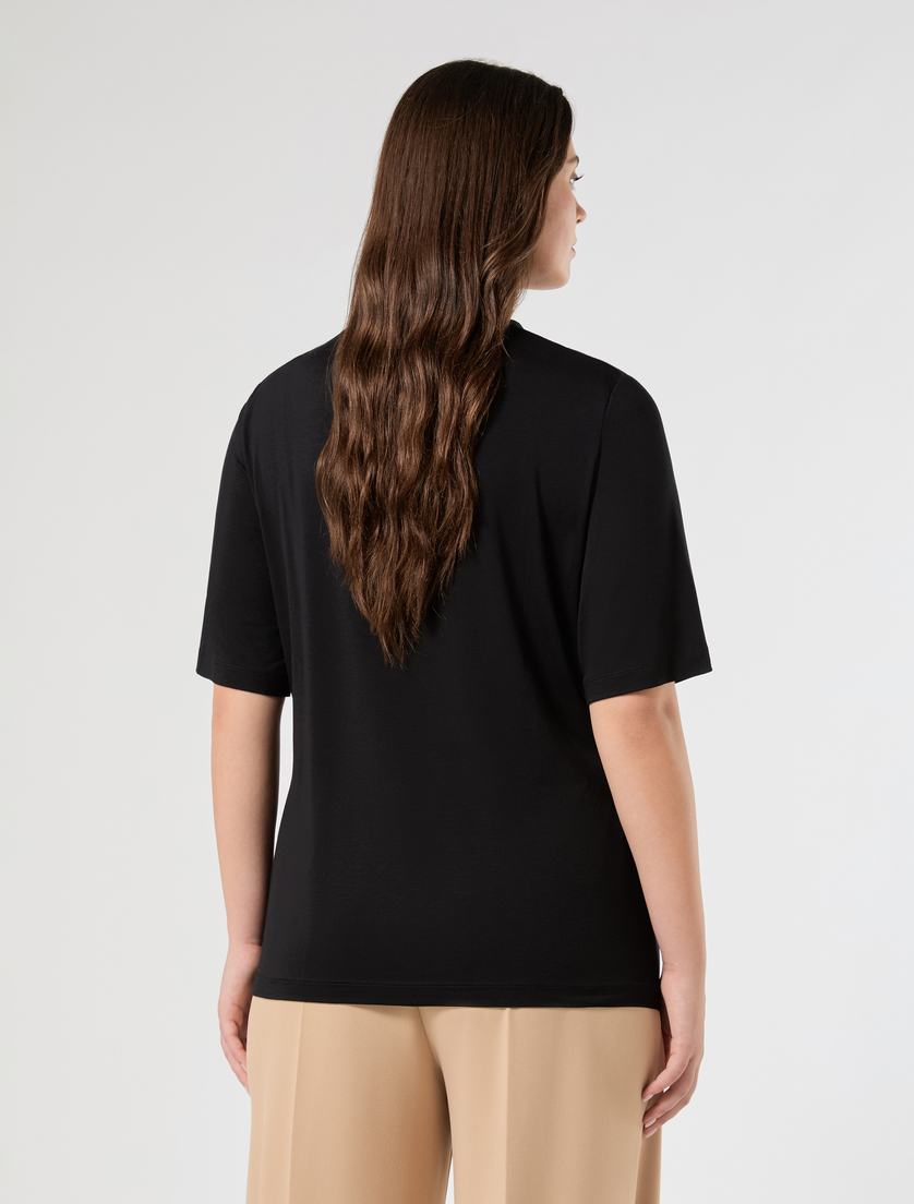 Cotton jersey T-shirt - BLACK - Marina Rinaldi - 4