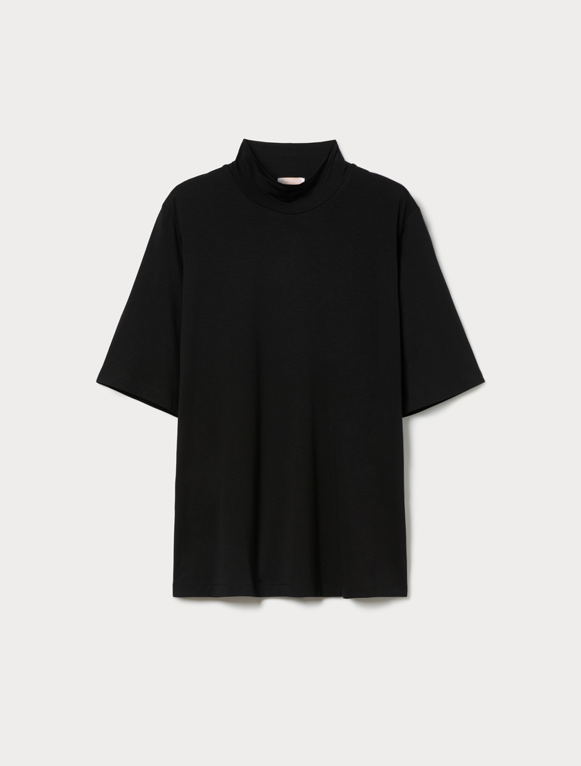 Cotton jersey T-shirt - BLACK - Marina Rinaldi