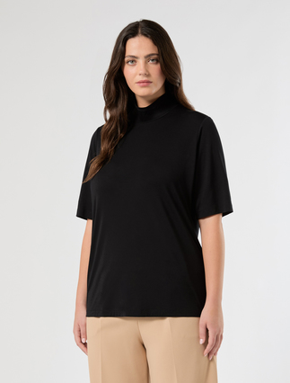 Cotton jersey T-shirt - BLACK