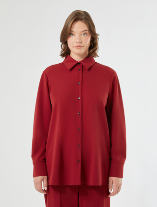 Scuba crêpe jersey tunic - BORDEAUX