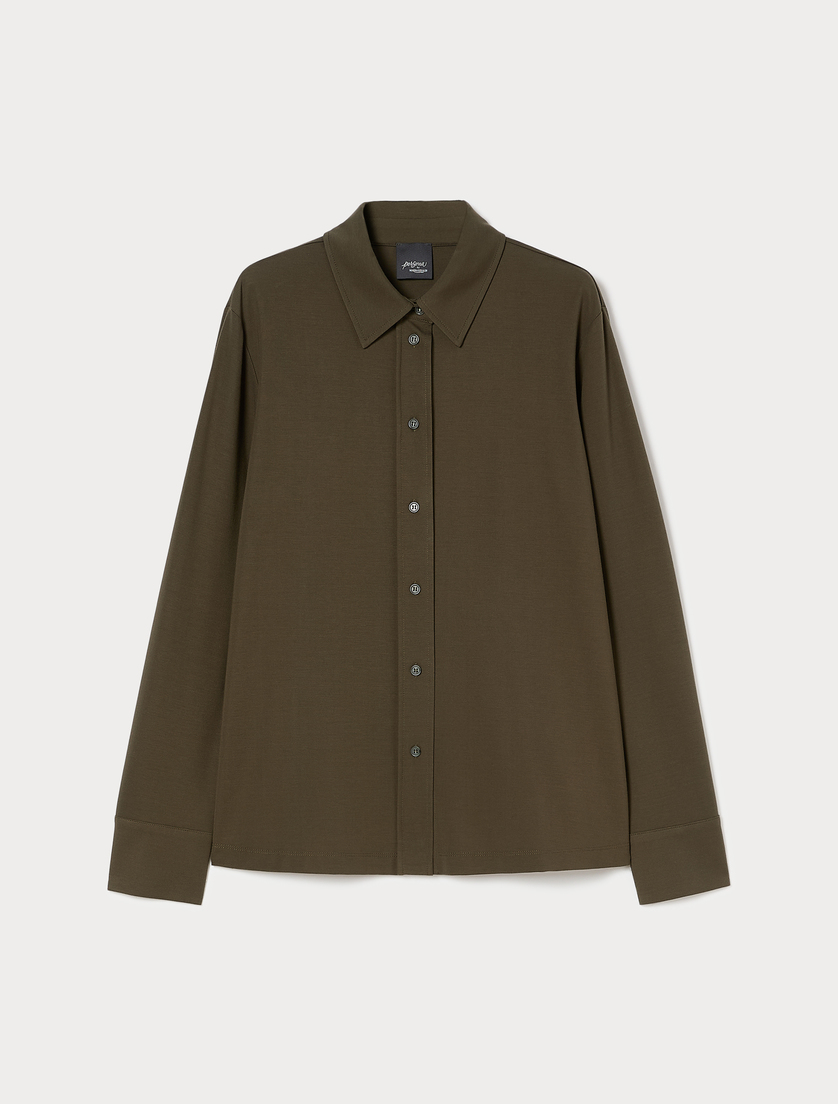 Jersey shirt - OLIVE GREEN - Marina Rinaldi
