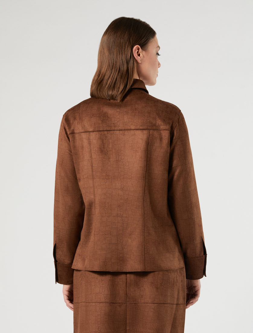 Sueded jersey shirt - TOBACCO - Marina Rinaldi - 4