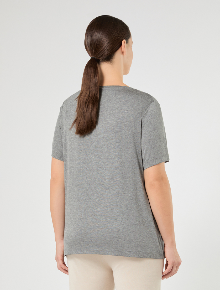 T-Shirt aus Baumwolljersey - MITTELGRAU - Marina Rinaldi - 4