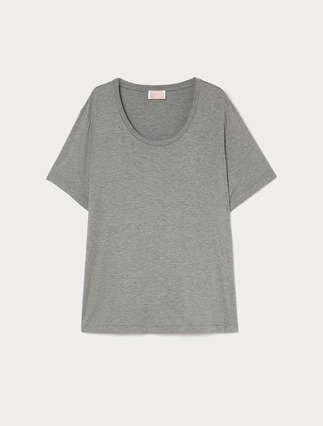 T-Shirt aus Baumwolljersey - MITTELGRAU - Marina Rinaldi - 1