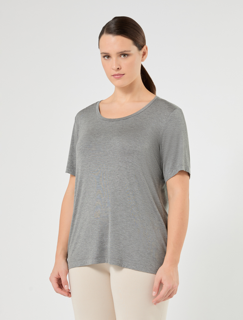 T-Shirt aus Baumwolljersey - MITTELGRAU - Marina Rinaldi - 3