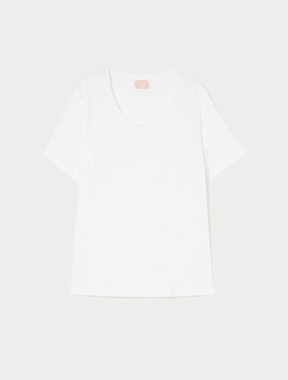 Cotton jersey T-shirt - WHITE - Marina Rinaldi - 1
