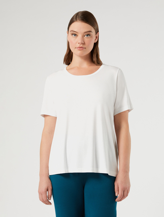 T-shirt in jersey di cotone - BIANCO