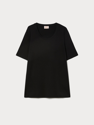 T-Shirt aus Baumwolljersey - SCHWARZ - Marina Rinaldi - 1