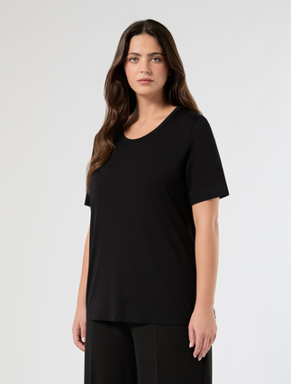 T-Shirt aus Baumwolljersey - SCHWARZ - Marina Rinaldi - 3