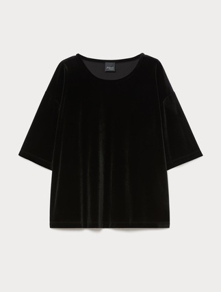 Velvet jersey T-shirt - Marina Rinaldi