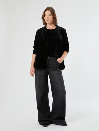 Velvet jersey T-shirt - Marina Rinaldi