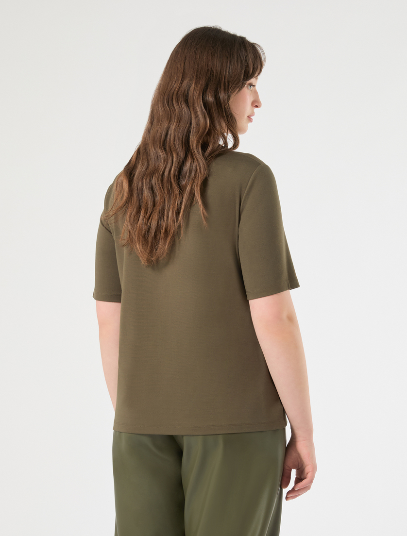 Jersey T-shirt - OLIVE GREEN - Marina Rinaldi - 4
