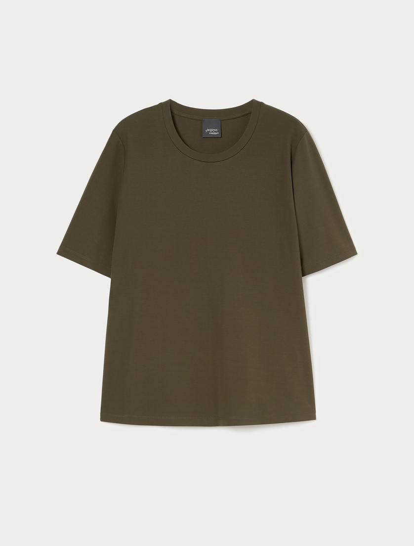 Jersey T-shirt - OLIVE GREEN - Marina Rinaldi