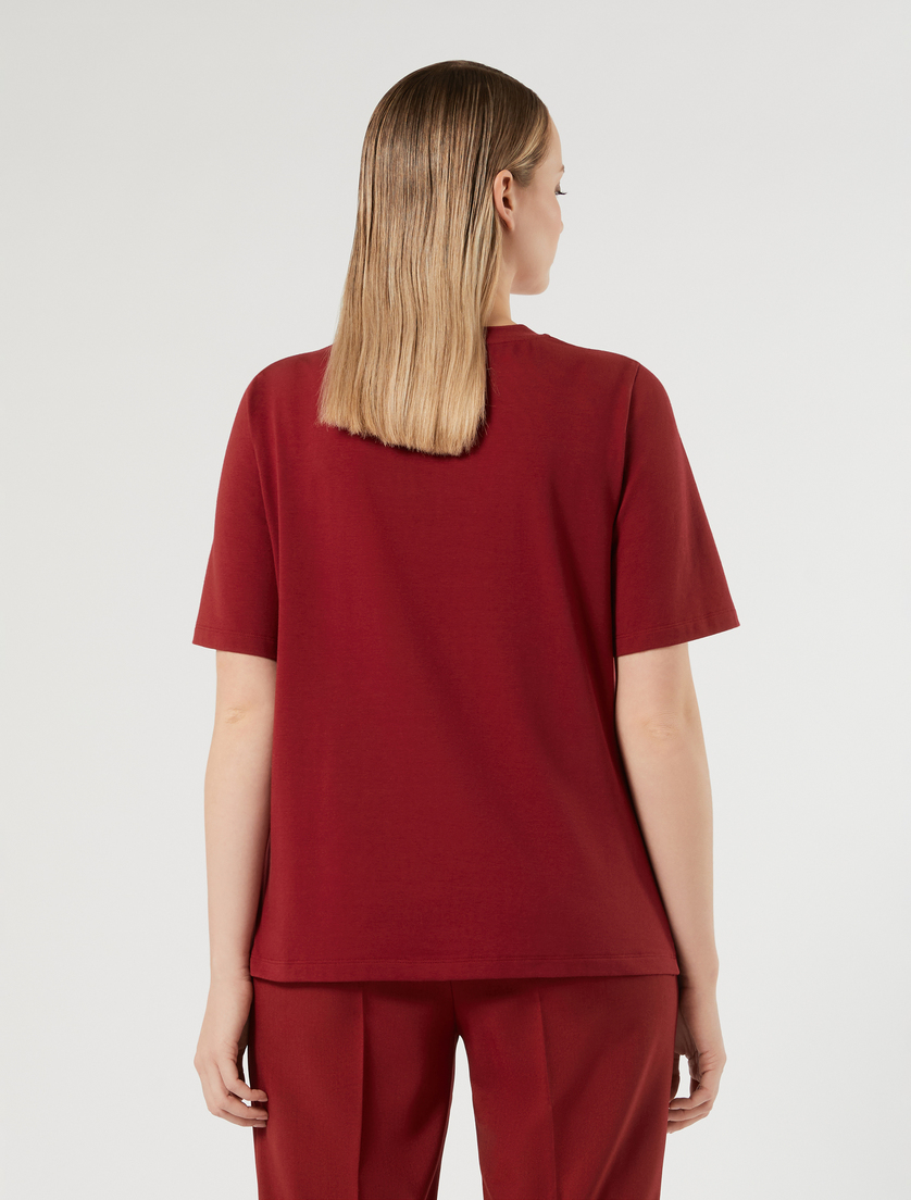Jersey T-shirt - BORDEAUX - Marina Rinaldi - 4