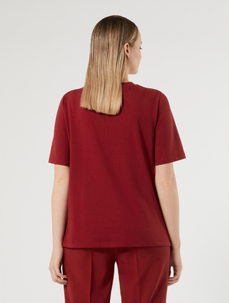 Jersey T-shirt - BORDEAUX - Marina Rinaldi - 4