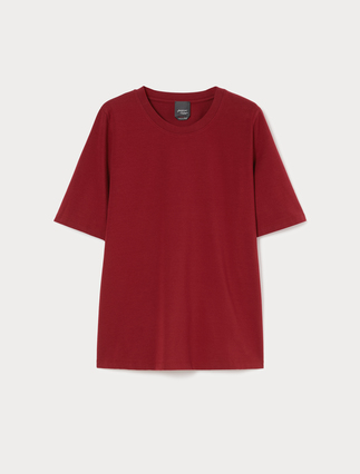 Jersey T-shirt - BORDEAUX - Marina Rinaldi - 1