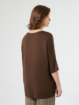 T-shirt in jersey - CACAO - Marina Rinaldi - 4