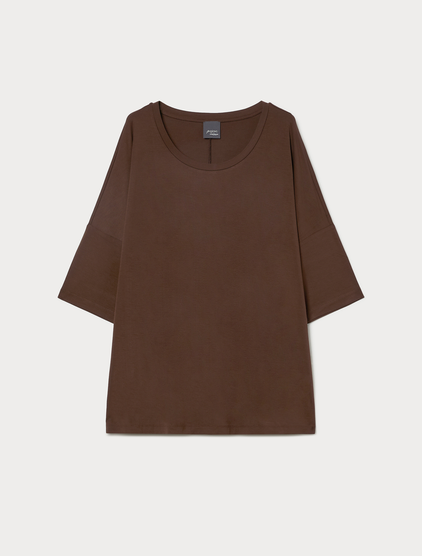 T-shirt in jersey - CACAO - Marina Rinaldi