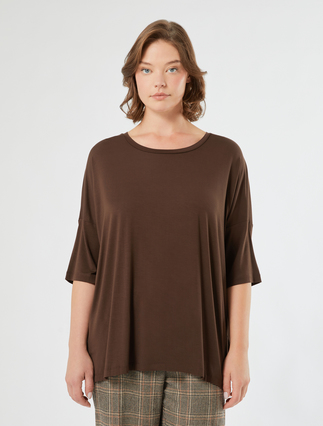 T-shirt in jersey - CACAO - Marina Rinaldi - 3