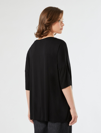 Jersey T-shirt - BLACK - Marina Rinaldi - 4