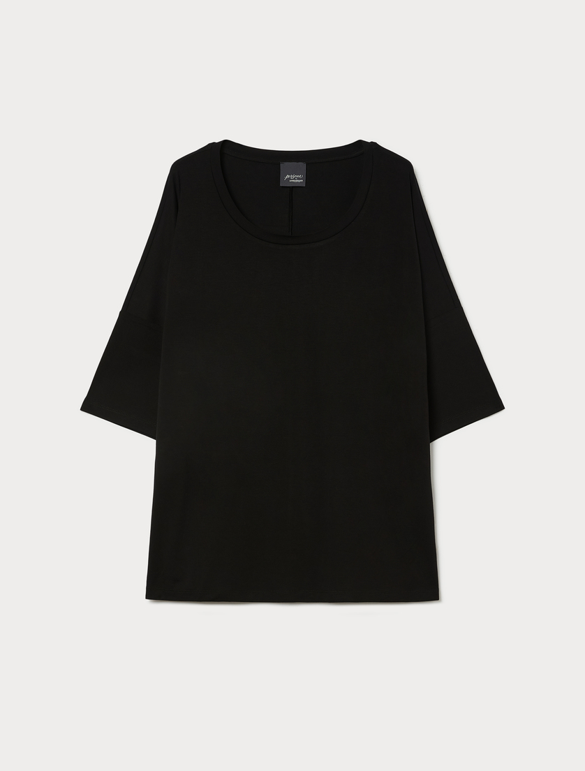 Jersey T-shirt - BLACK - Marina Rinaldi