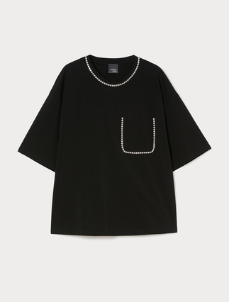 T-shirt in jersey di cotone stretch - Marina Rinaldi