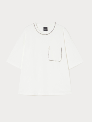 Stretch cotton jersey T-shirt - Marina Rinaldi