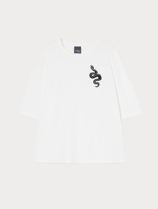 Stretch cotton jersey T-shirt - Marina Rinaldi