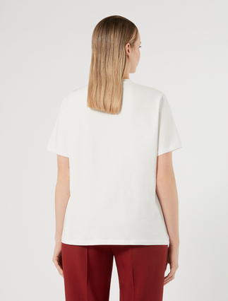 T-shirt in jersey di cotone stretch - BIANCO OTTICO - Marina Rinaldi - 4