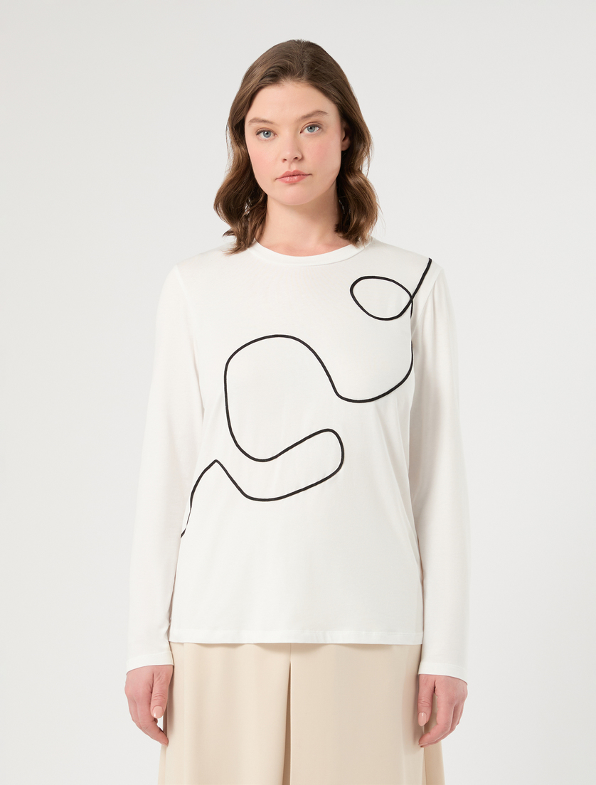 T-shirt in jersey - BIANCO - Marina Rinaldi - 3