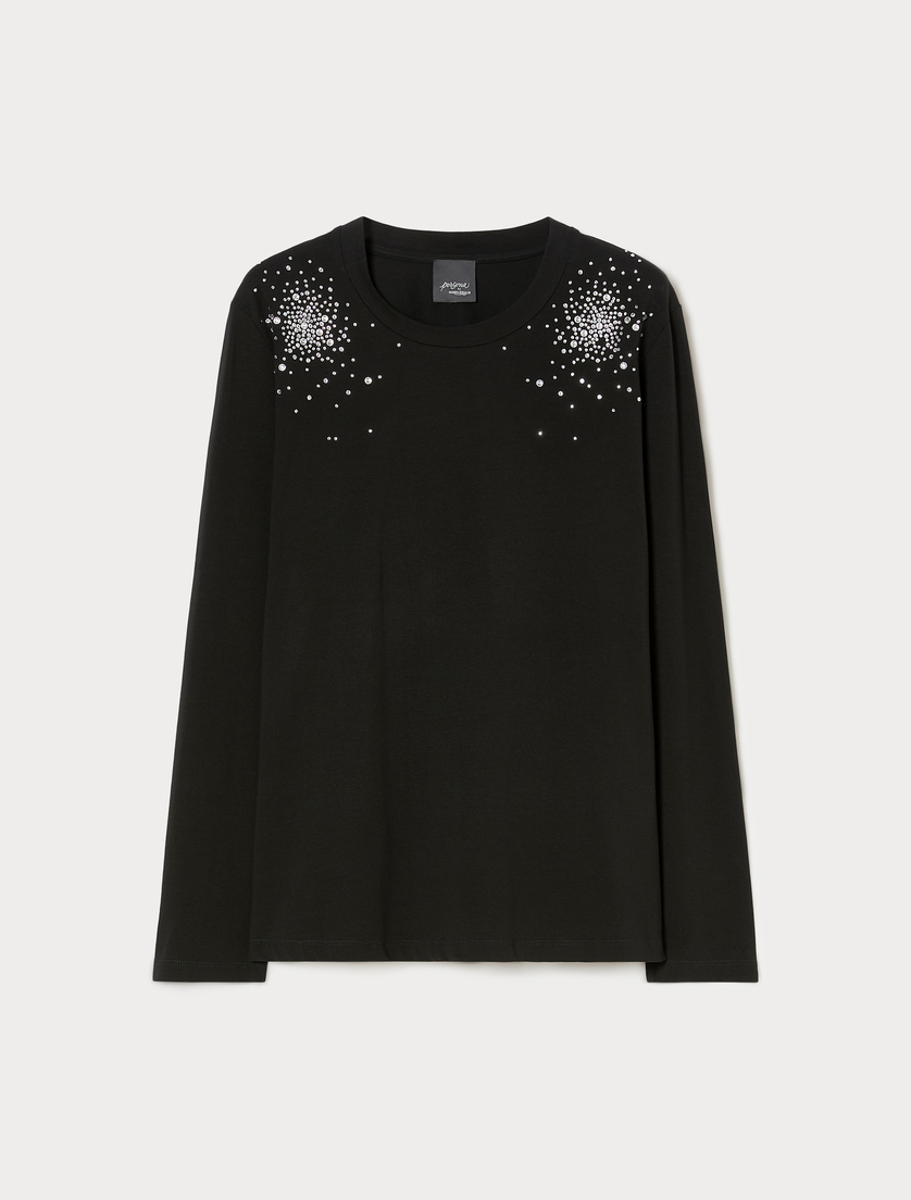 Jersey T-shirt - BLACK - Marina Rinaldi