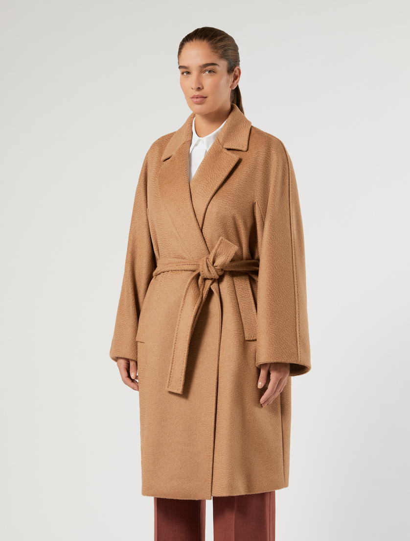 Camel broadcloth coat - CAMEL - Marina Rinaldi - 3