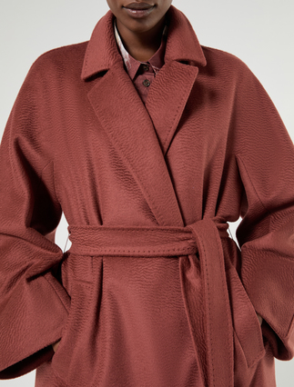 Camel broadcloth coat - BRICK RED - Marina Rinaldi - 5