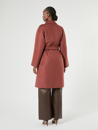 Camel broadcloth coat - BRICK RED - Marina Rinaldi - 4