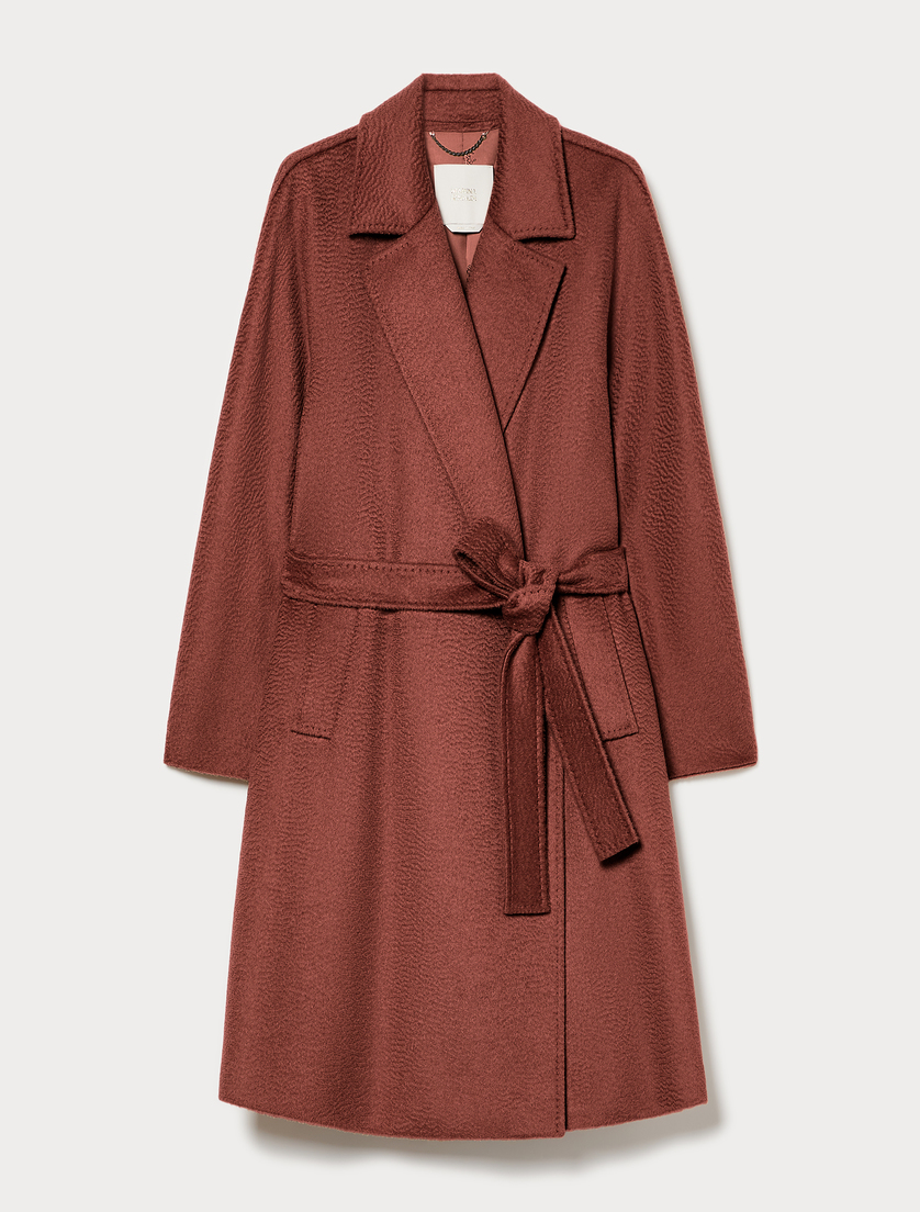 Camel broadcloth coat - BRICK RED - Marina Rinaldi