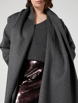 Cappotto in double di lana - ANTRACITE - Marina Rinaldi - 5