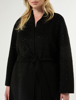 Double wool and cashmere coat - BLACK - Marina Rinaldi - 5