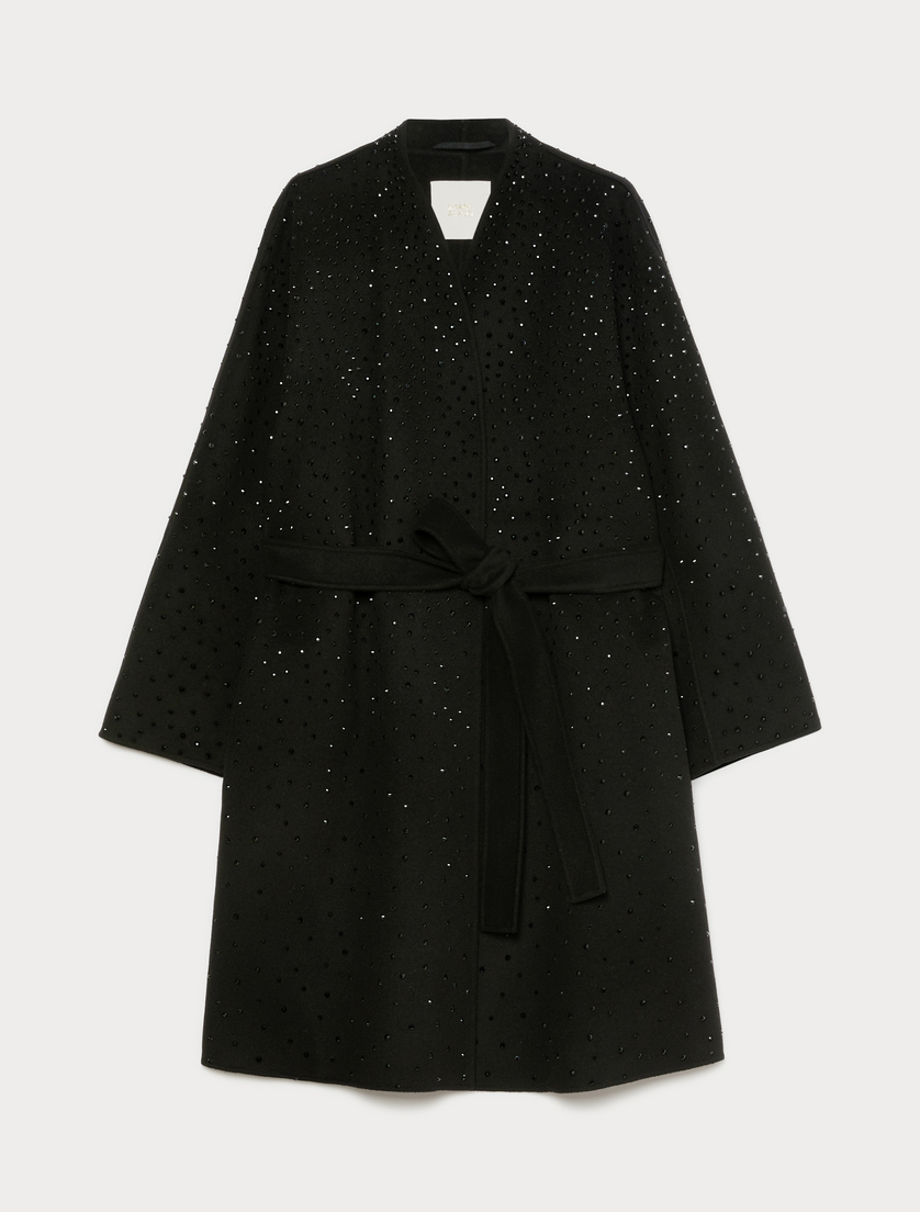 Double wool and cashmere coat - BLACK - Marina Rinaldi