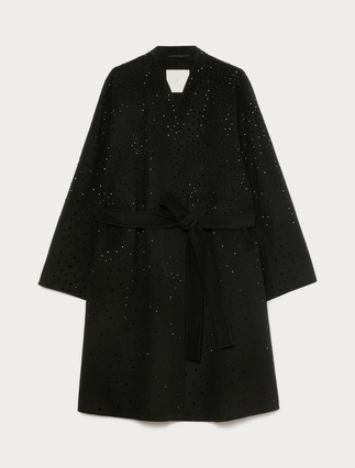 Double wool and cashmere coat - BLACK - Marina Rinaldi - 1