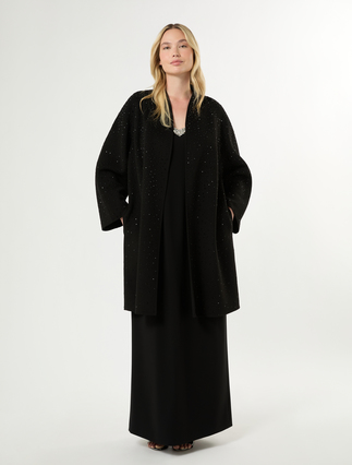 Double wool and cashmere coat - BLACK - Marina Rinaldi - 2