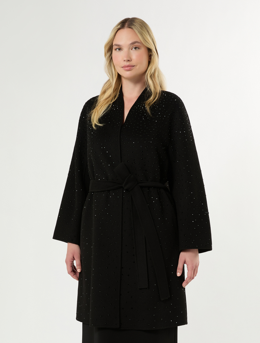 Double wool and cashmere coat - BLACK - Marina Rinaldi - 3