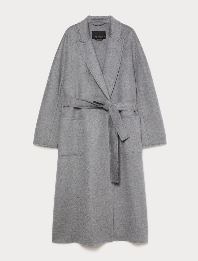 Double cashmere coat - LIGHT GREY - Marina Rinaldi