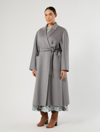 Double cashmere coat - LIGHT GREY - Marina Rinaldi - 3